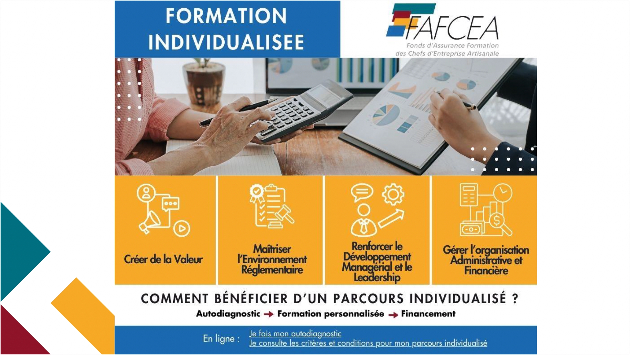 Parcours de formation individualisé du FAFCEA : du sur-mesure à destination des chef(fes) d’entreprise