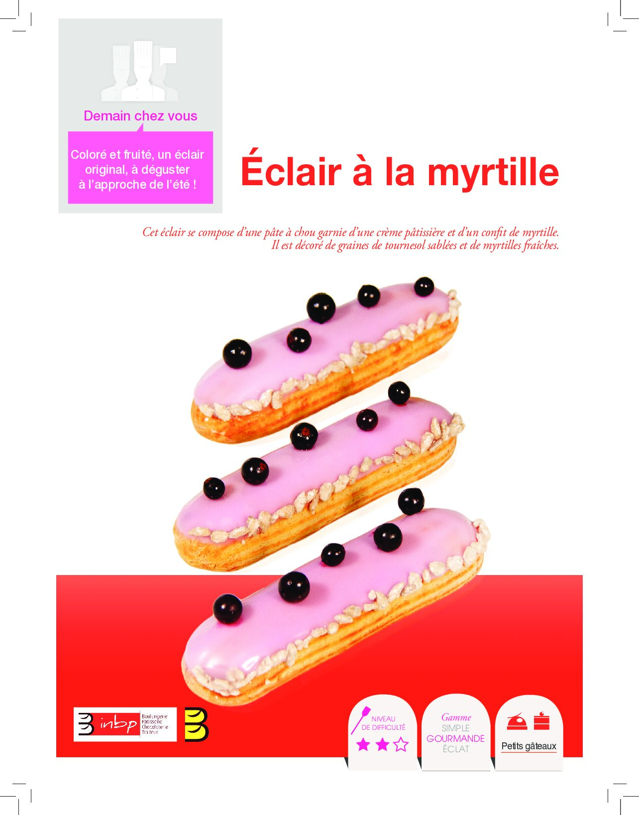 Éclair à la myrtille