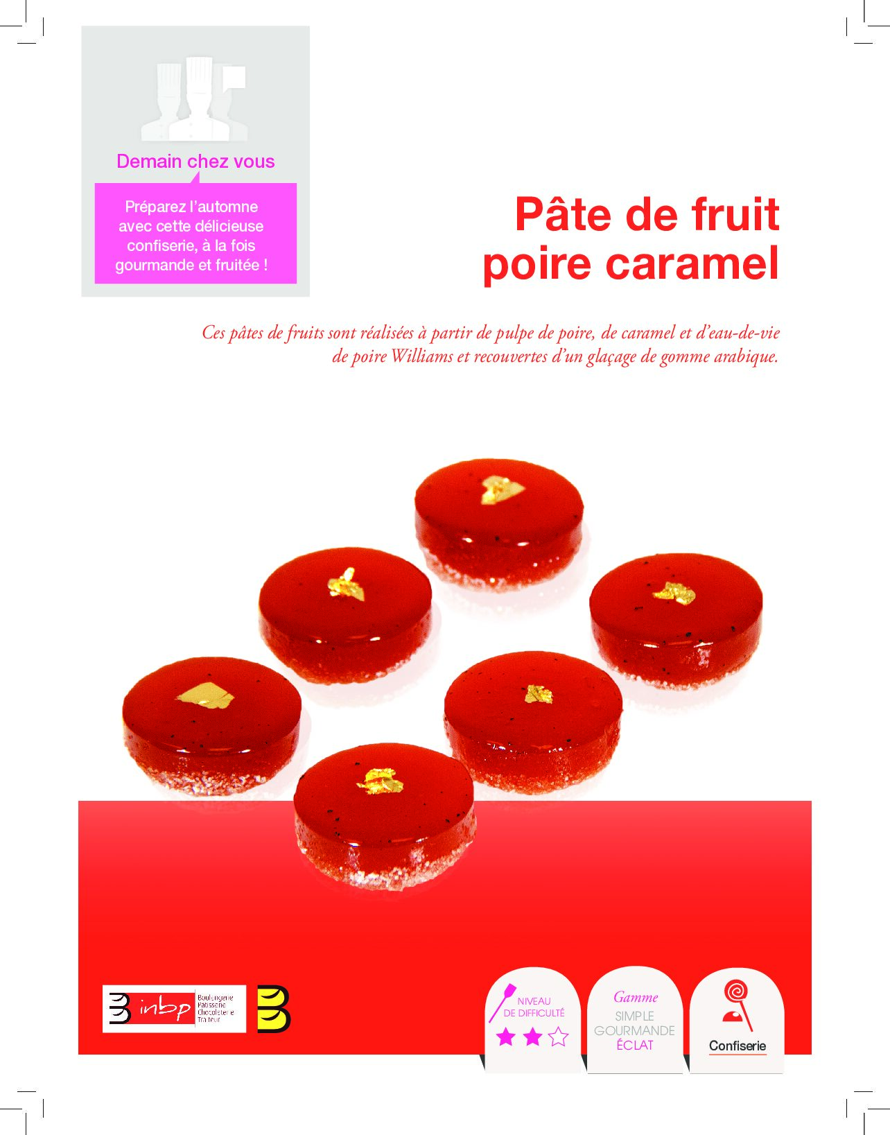 Pâte de fruit poire caramel
