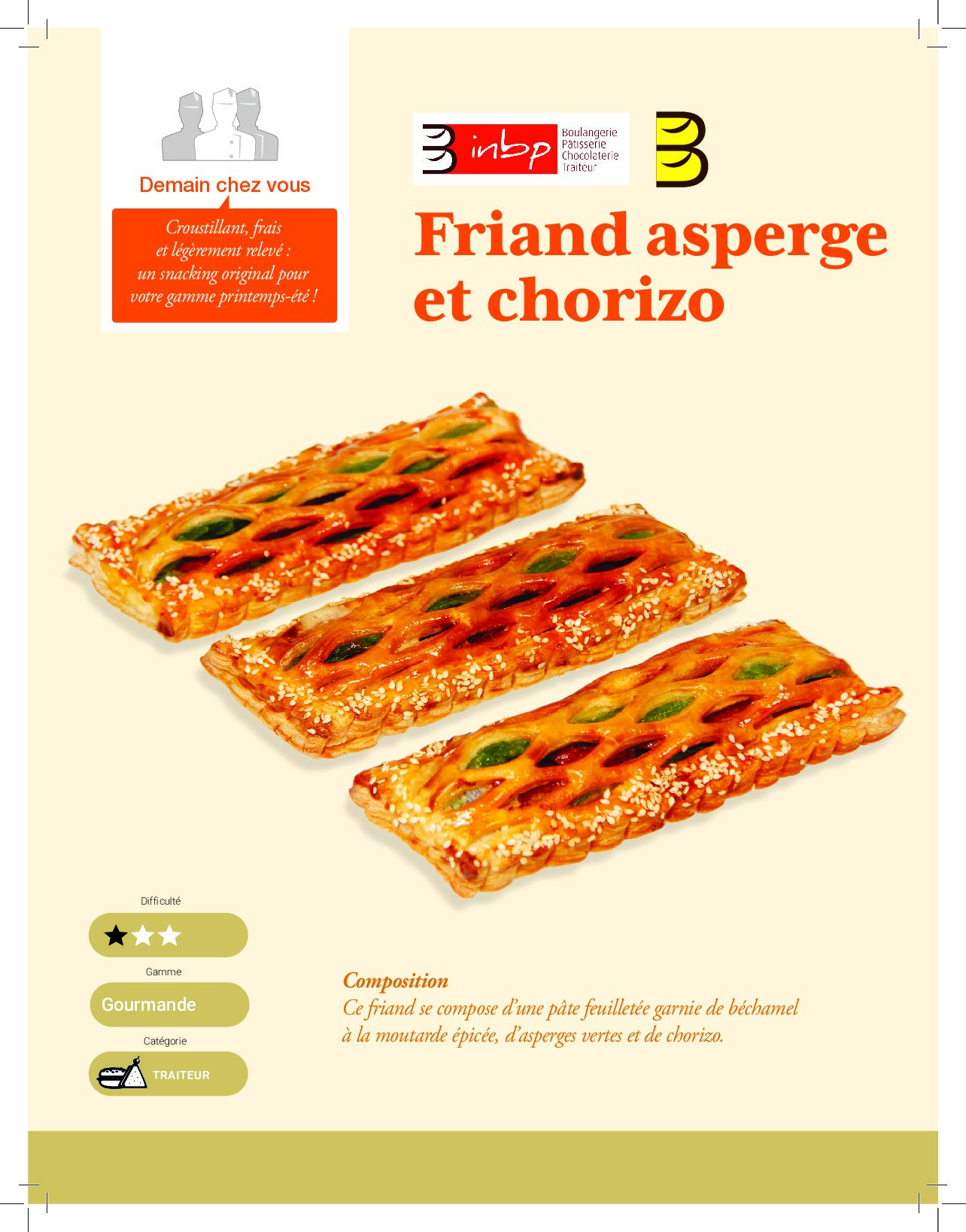 Friand asperge et chorizo