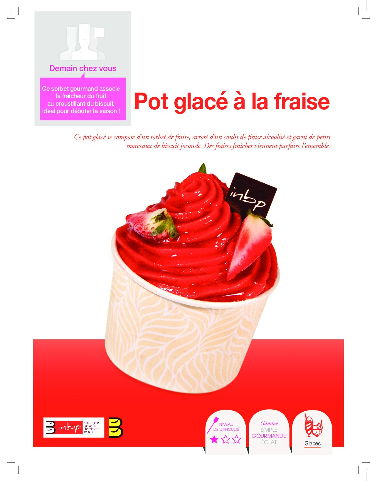Pot glacé à la fraise